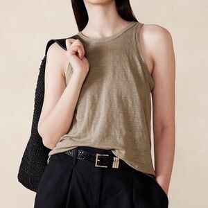 Banana republic Racer linen tan Cami tank